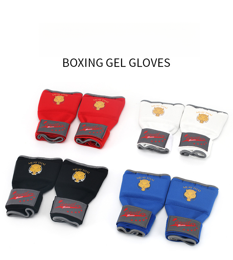 Gants de boxe en gel demi-doigts, bandages de protection pour la boxe thaïlandaise, pour hommes et femmes_voghion.com